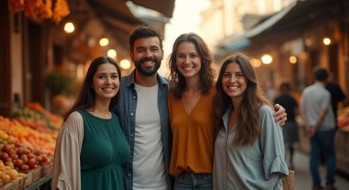 AnadoluMarket founding team at Istanbul local market